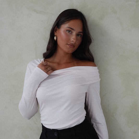 Lana Drape Top (Pink)